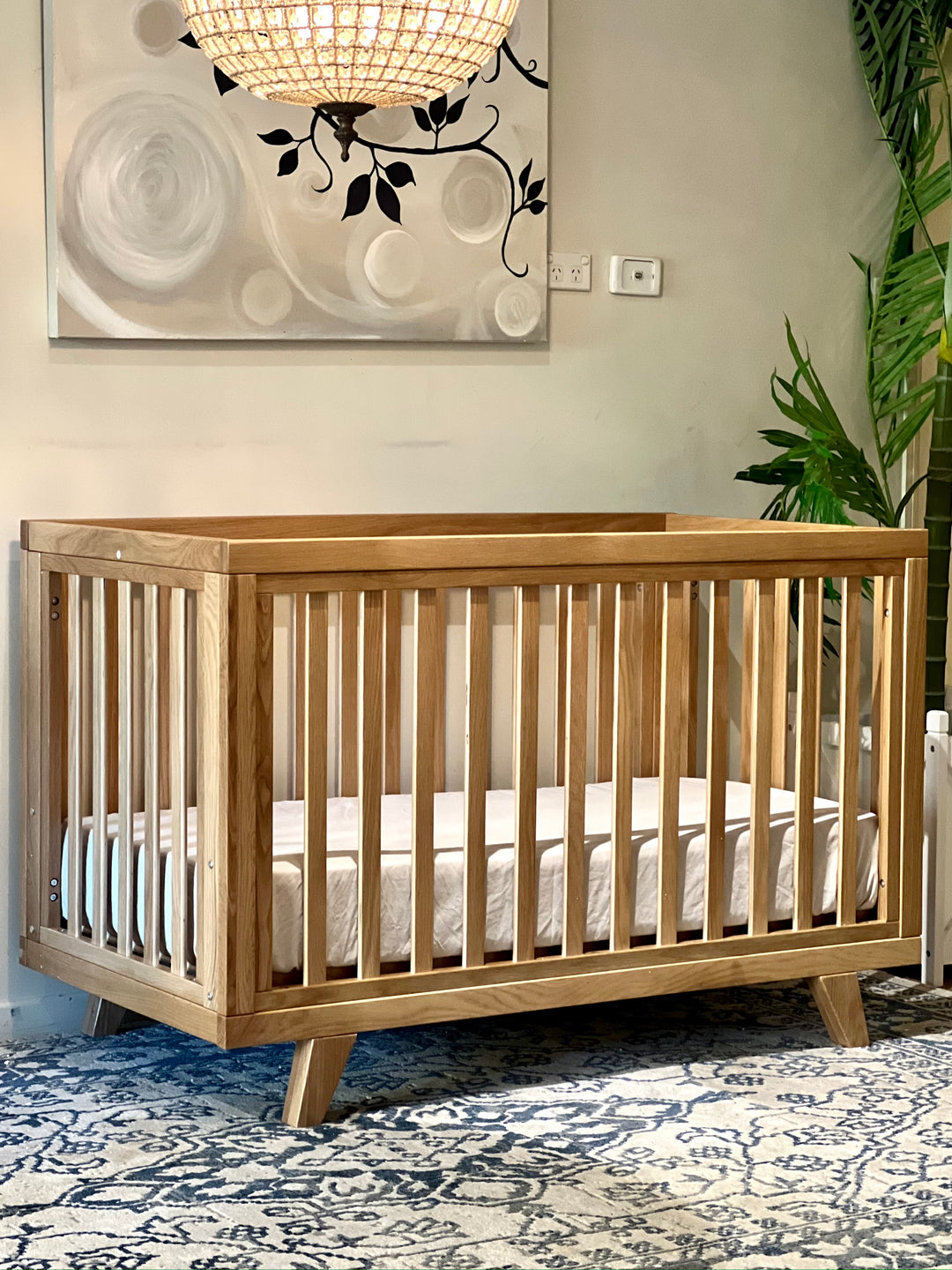 Chelsea Cot American Oak Hardwood Edition Boutique Baby Designs