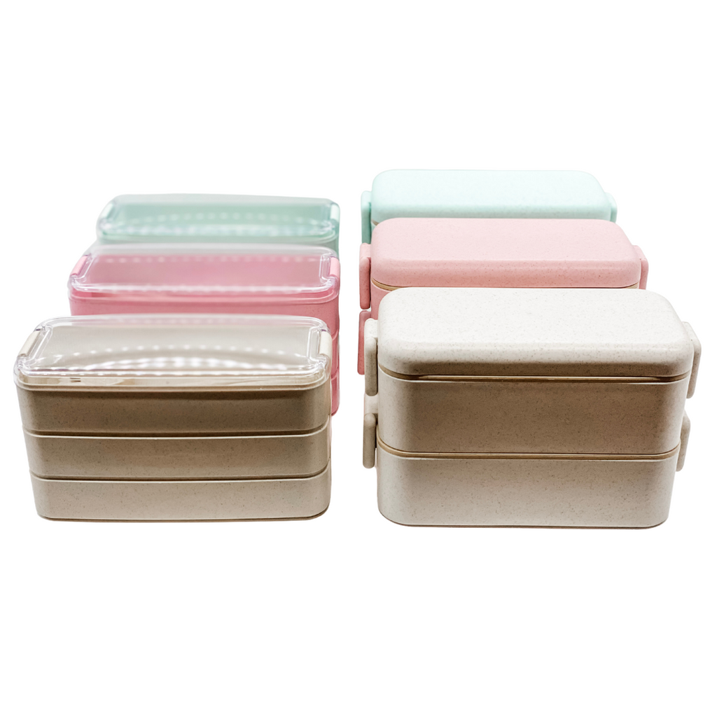 3 Pack Bento Boxes - Large 2 Tiered – Boutique Baby Designs