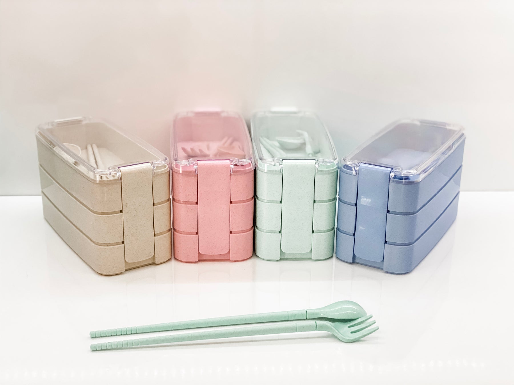 Bento 32oz 3 Compartment Lunch Boxes - Blue Sky Trading