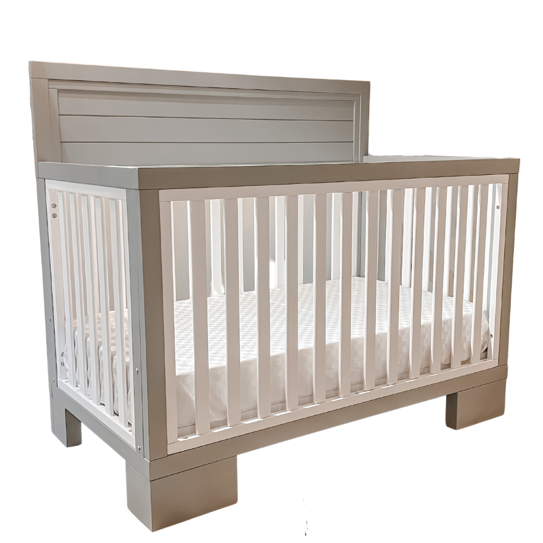 Hampton Lifetime Cot Grey White Boutique Baby Designs