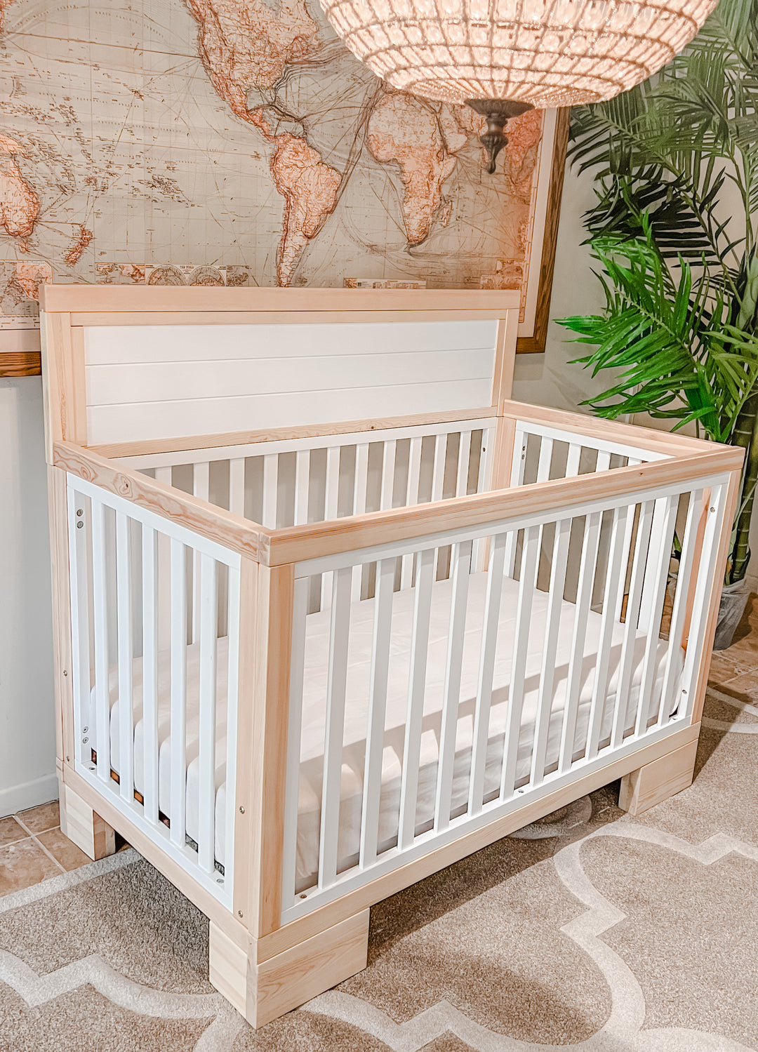 Hampton Lifetime Cot Natural White FREE REST MATTRESS OFFER Boutique Baby Designs