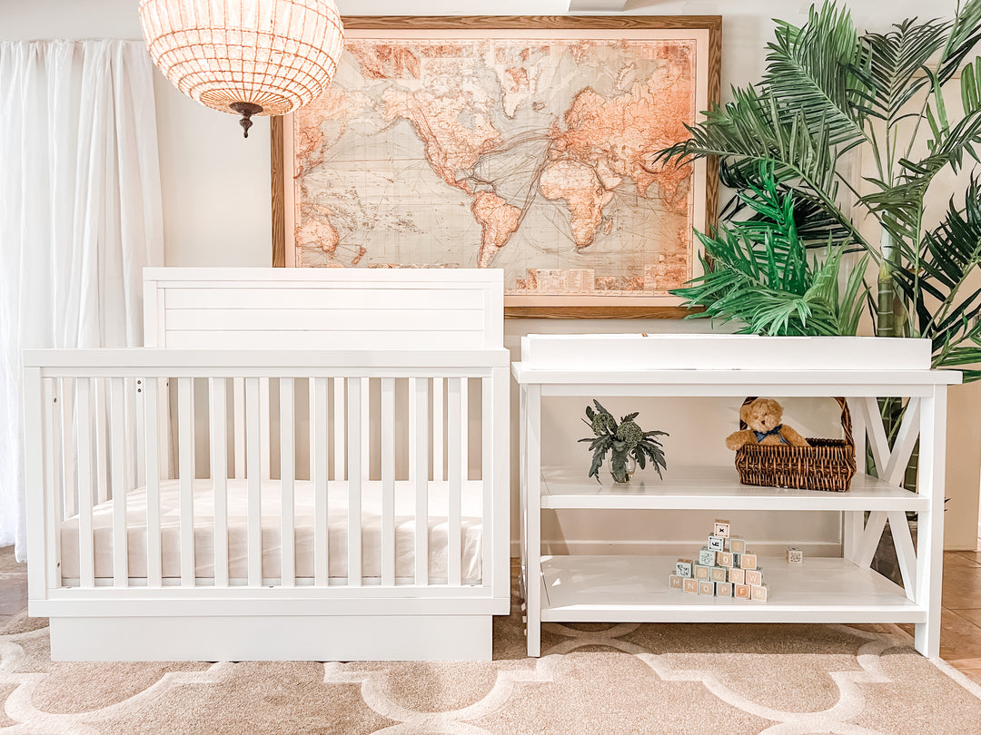 Hampton Plus Lifetime Cot White Boutique Baby Designs